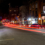 Morgantown High Street at night